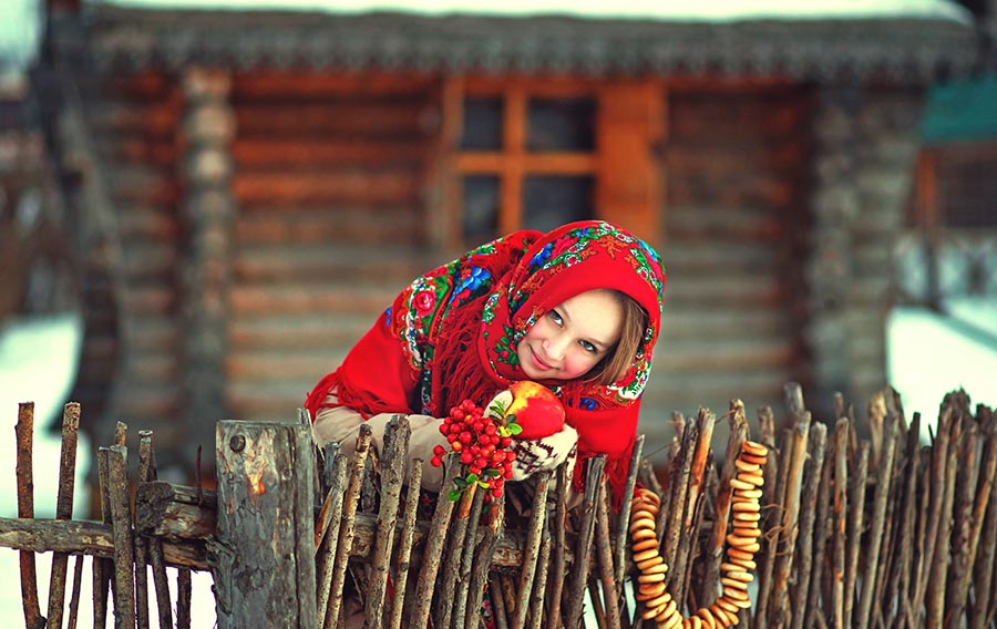 Sexy girl Women in Slavic costumes in Banjarmasin